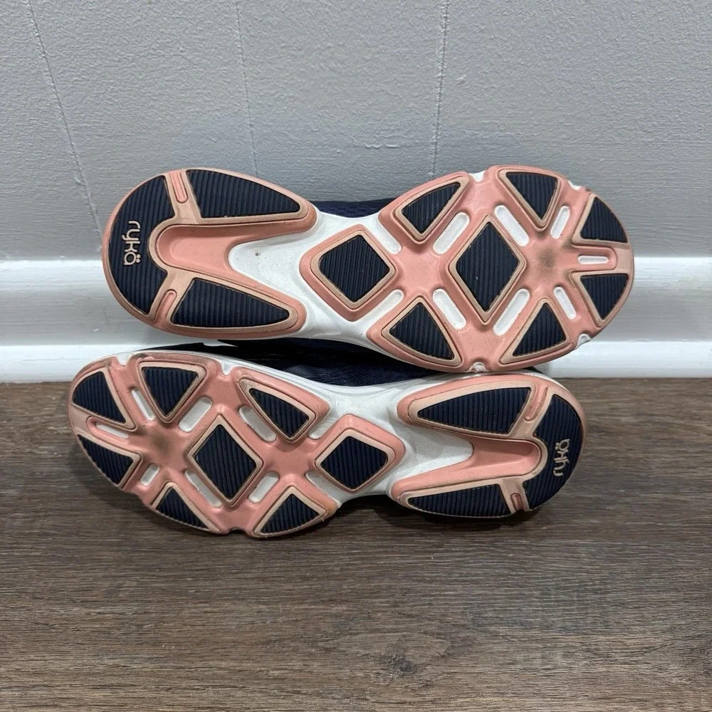 Ryka Devotion Plus 2 Sneakers Navy Blue Women's Sz 8.5 Walk Comfy Casual